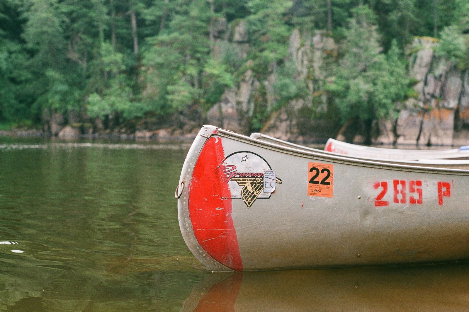 canoes in the water