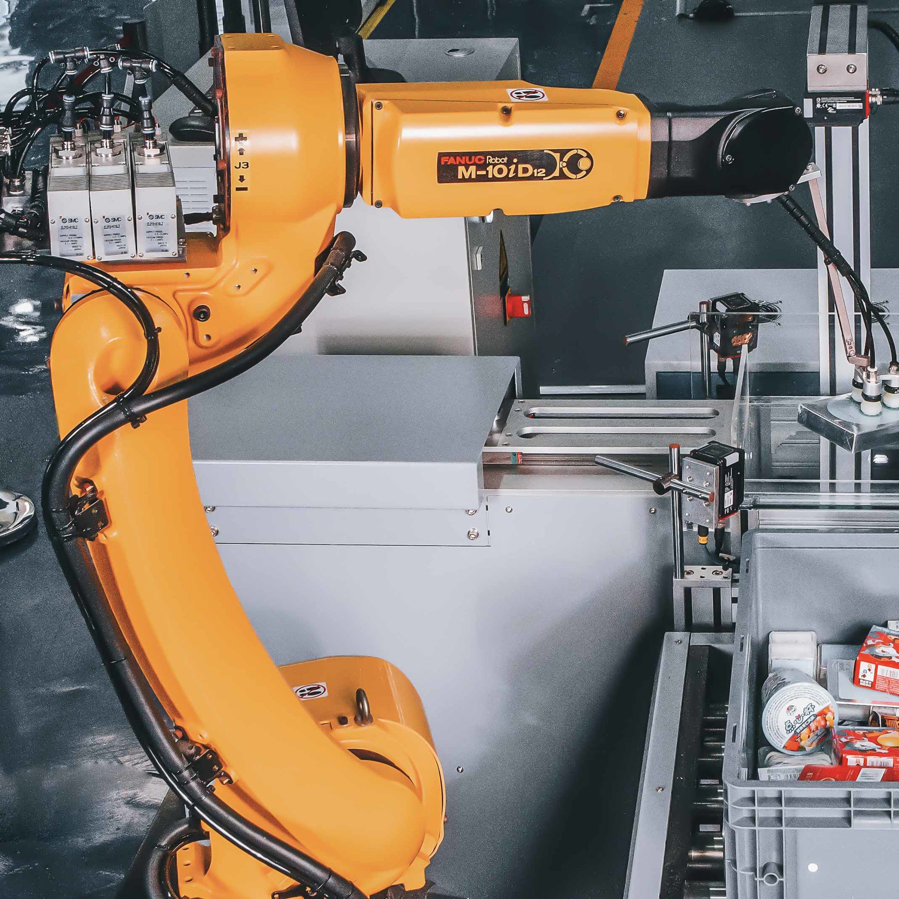 robotic arm in a factory