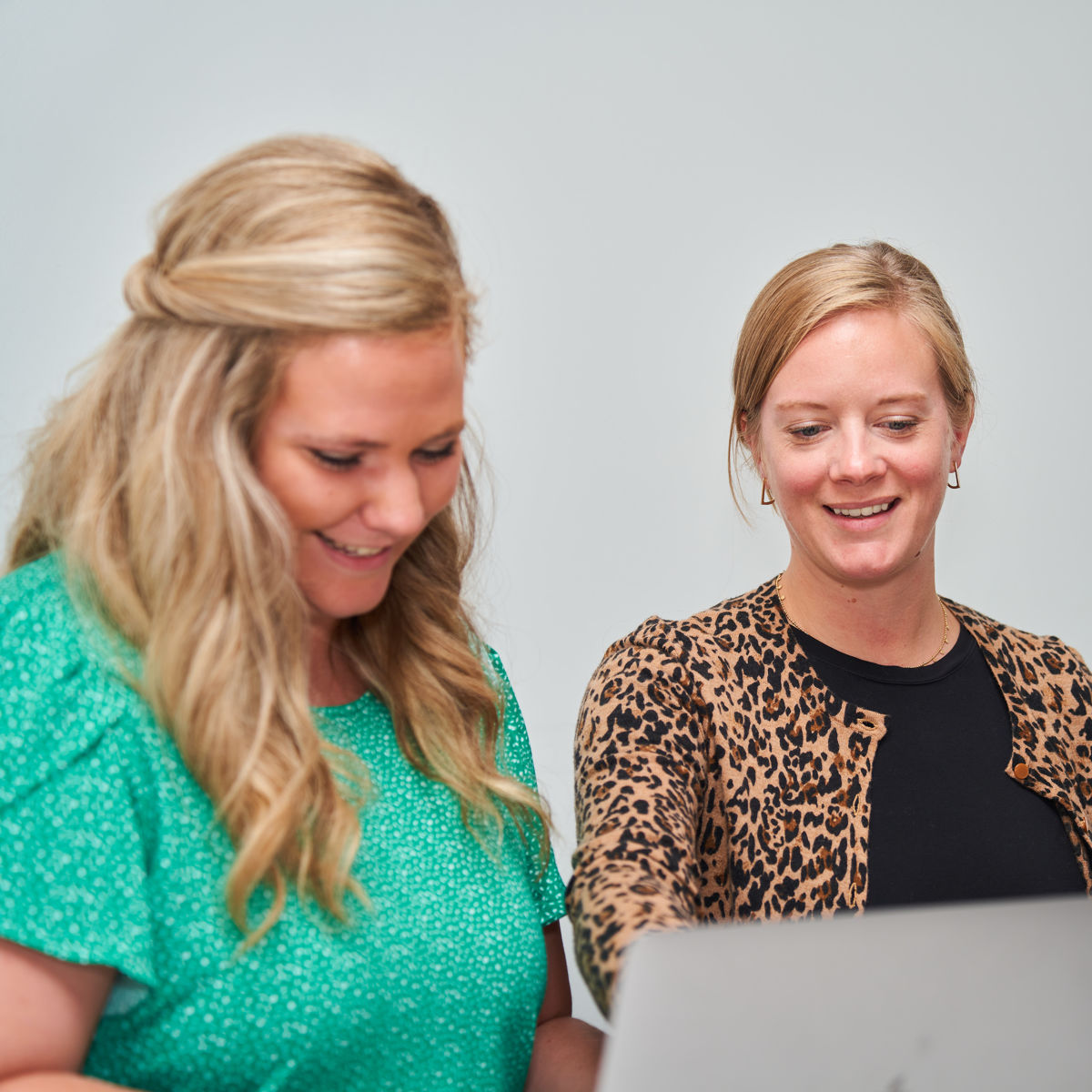 two women in a meeting